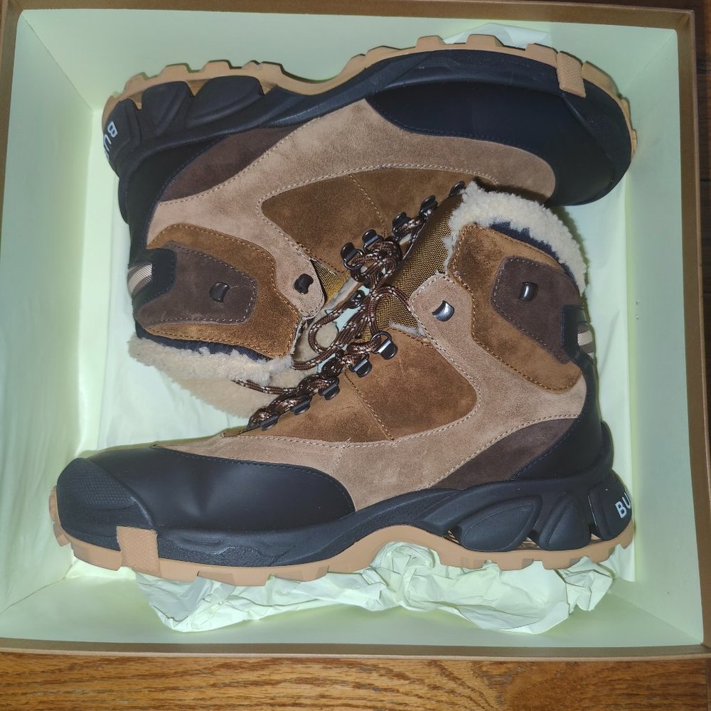 Men's Burberry Shearling-Lined Tor Boots sz 12 US sz 11 UK